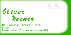 oliver weiner business card